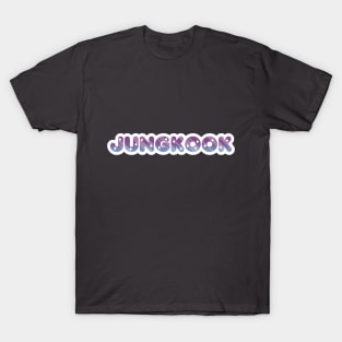 BTS Jungkook sparkling name typography Morcaworks T-Shirt